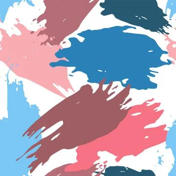 Seamless pattern. Paint strokes. Multicolored background with multicolored st Stock Illustration