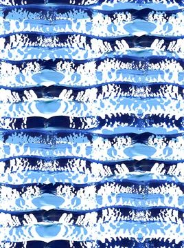 Seamless pattern Paint swatch smear background. Hand drawn blue and white Stock Illustration