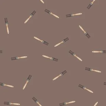 Seamless pattern painter brush paint cartoon vector 库存插图