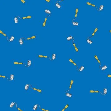 Seamless pattern painter roller paint cartoon vector イラスト素材