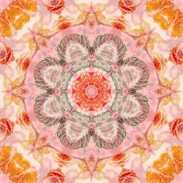 Seamless pattern with paintings leaves Stock Illustration
