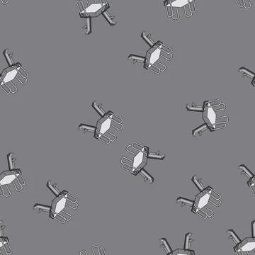 Seamless pattern pair shoe dryer electric cartoon vector Ilustração Stock