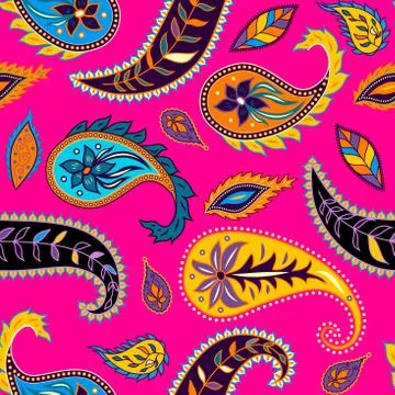 Seamless pattern Paisley. Stock Illustration