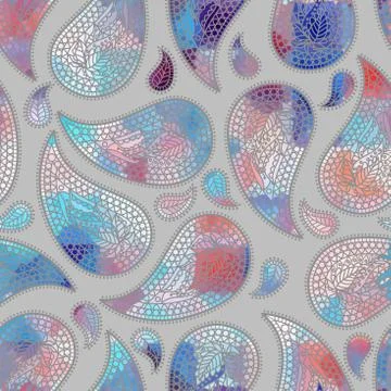 Seamless pattern Paisley. Stock Illustration