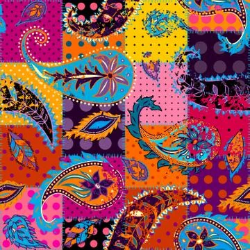 Seamless pattern Paisley. Stock Illustration