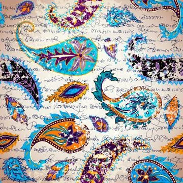 Seamless pattern Paisley. Illustrazione stock