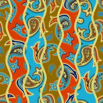 Seamless pattern Paisley. Illustrazione stock