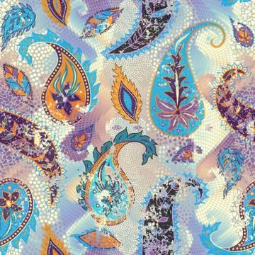 Seamless pattern Paisley. Illustrazione stock