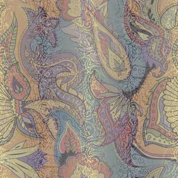 Seamless pattern Paisley. 스톡 일러스트