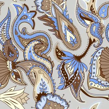 Seamless pattern Paisley. Stock Illustration