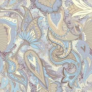 Seamless pattern Paisley. Stock Illustration