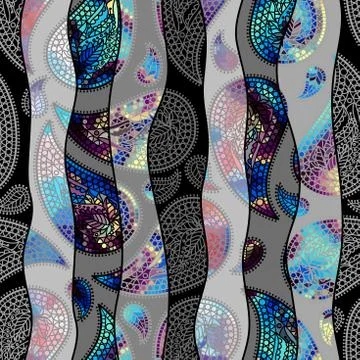 Seamless pattern Paisley. Illustrazione stock