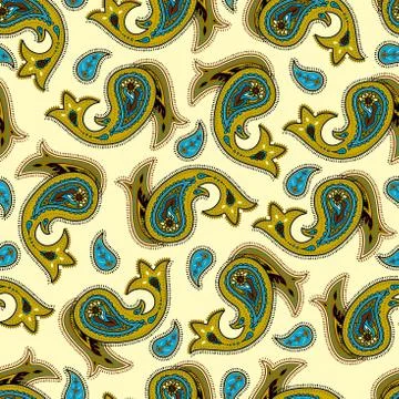 Seamless pattern Paisley. Vector Illustration. イラスト素材