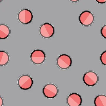Seamless pattern palette blush compact cartoon vector Stock Illustration