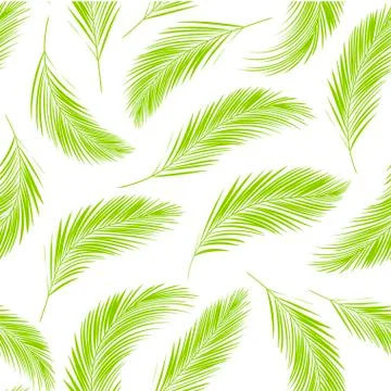 Seamless pattern with palm branch. Hawaiian shirt with palm leaf pattern. Vector イラスト素材
