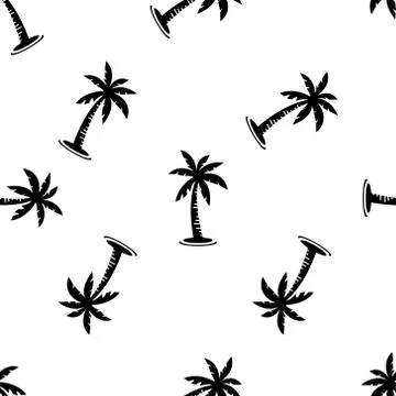 Seamless pattern with palm. Can use for textile, wallpaper, background, and w Illustrazione stock