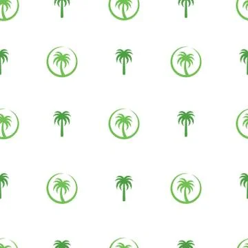 Seamless pattern with palm. Can use for textile, wallpaper, background, and w Stock Illustration