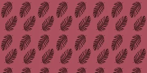 Seamless pattern with palm leaves background vector. Floral pattern, Tropic.. Illustrazione stock
