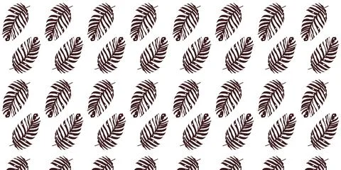Seamless pattern with palm leaves background vector. Floral pattern, Tropic.. Illustrazione stock