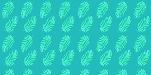 Seamless pattern with palm leaves background vector. Floral pattern, Tropic.. Illustrazione stock