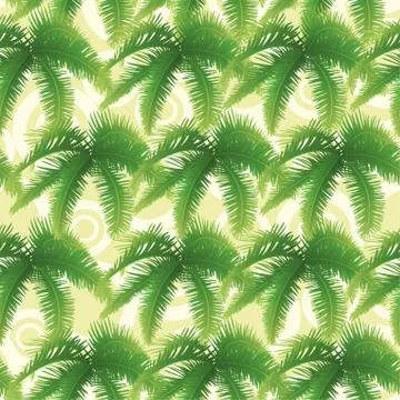 Seamless pattern, palm leaves Stock Illustration