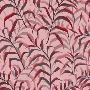 Seamless pattern. Palm leaves Stock Illustration