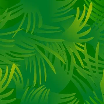 Seamless pattern palm leaves repeating wallpaper for design. Stock Illustration