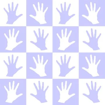 Seamless pattern with palm prints. Symbol of racial and national equality, fr イラスト素材