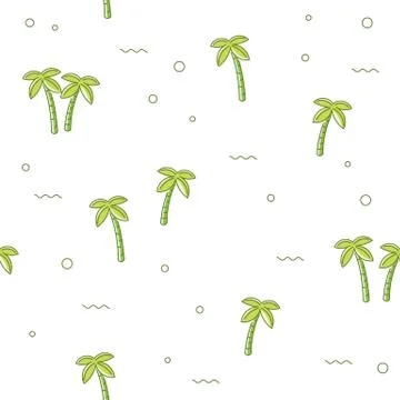 Seamless pattern palm tree Stock Illustration
