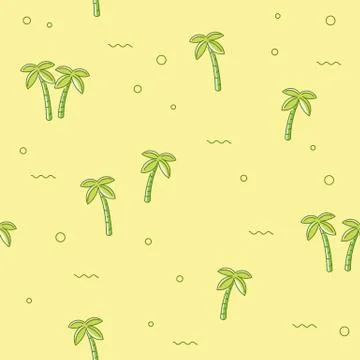 Seamless pattern palm tree Illustrazione stock