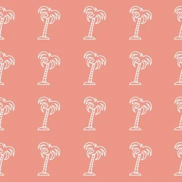 Seamless pattern with palm trees. 스톡 일러스트