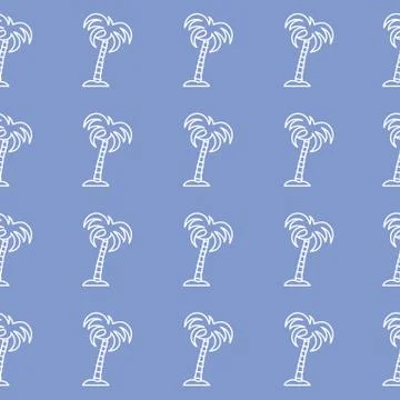 Seamless pattern with palm trees. 스톡 일러스트