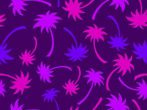 Seamless pattern with palm trees. Summer time, wallpaper with tropical palm.. Stockillustratie