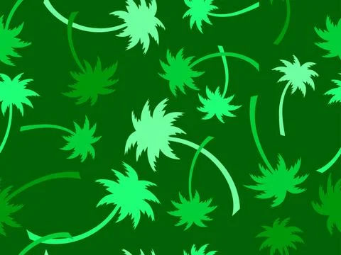 Seamless pattern with palm trees. Summer time, wallpaper with tropical palm.. Stock-Illustration