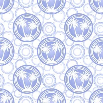 Seamless Pattern, Palms Stock Illustration