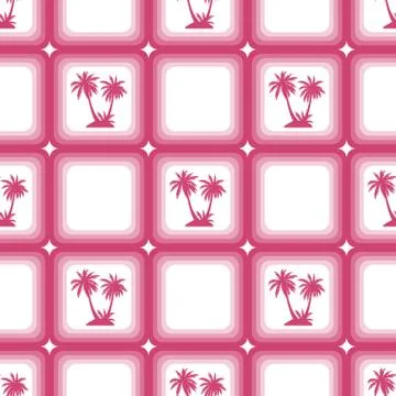 Seamless Pattern, Palms Stock Illustration