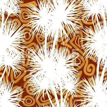 Seamless Pattern, Palms Stock Illustration