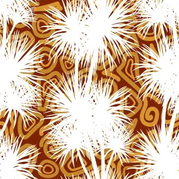 Seamless Pattern, Palms Stock Illustration