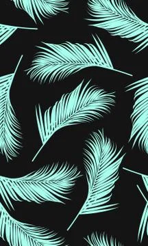 Seamless pattern with palms leaf Stock Illustration