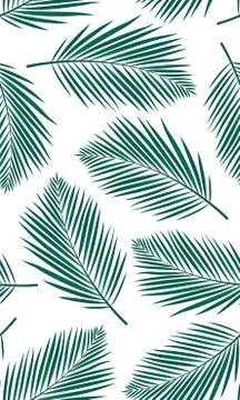 Seamless pattern with palms leaf Stock Illustration