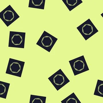 Seamless pattern panel hud round frame cartoon vector Stockillustratie