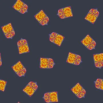 Seamless pattern panel stained glass cartoon vector 库存插图
