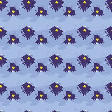 Seamless pattern with pansies flower.  Stock Illustration