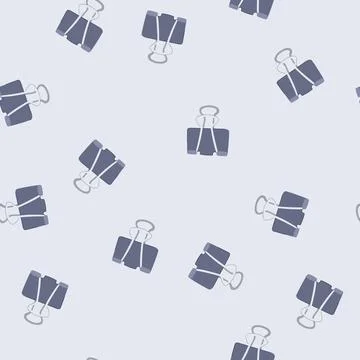 Seamless pattern paper binder clip cartoon vector Stock Illustration
