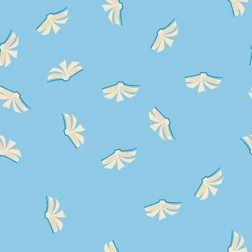 Seamless pattern paper book open cartoon vector Stock Illustration