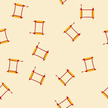 Seamless pattern paper chinese scroll cartoon vector Stock Illustration