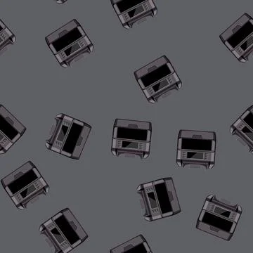 Seamless pattern paper counter machine cartoon vector Illustrazione stock