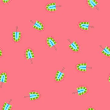 Seamless pattern paper hand fan cartoon vector Illustrazione stock
