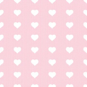 Seamless pattern with paper hearts. イラスト素材
