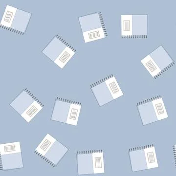Seamless pattern paper notebook cartoon vector sign color Stock Illustration